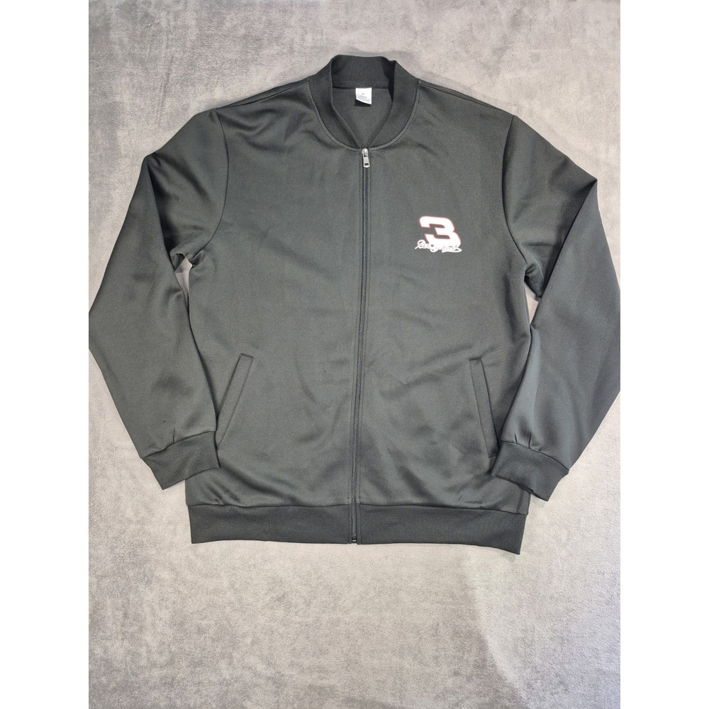 Vintage Dale Earnhardt #3 Mens Black Full Zip Jacket XL - 2 Sided Graphics